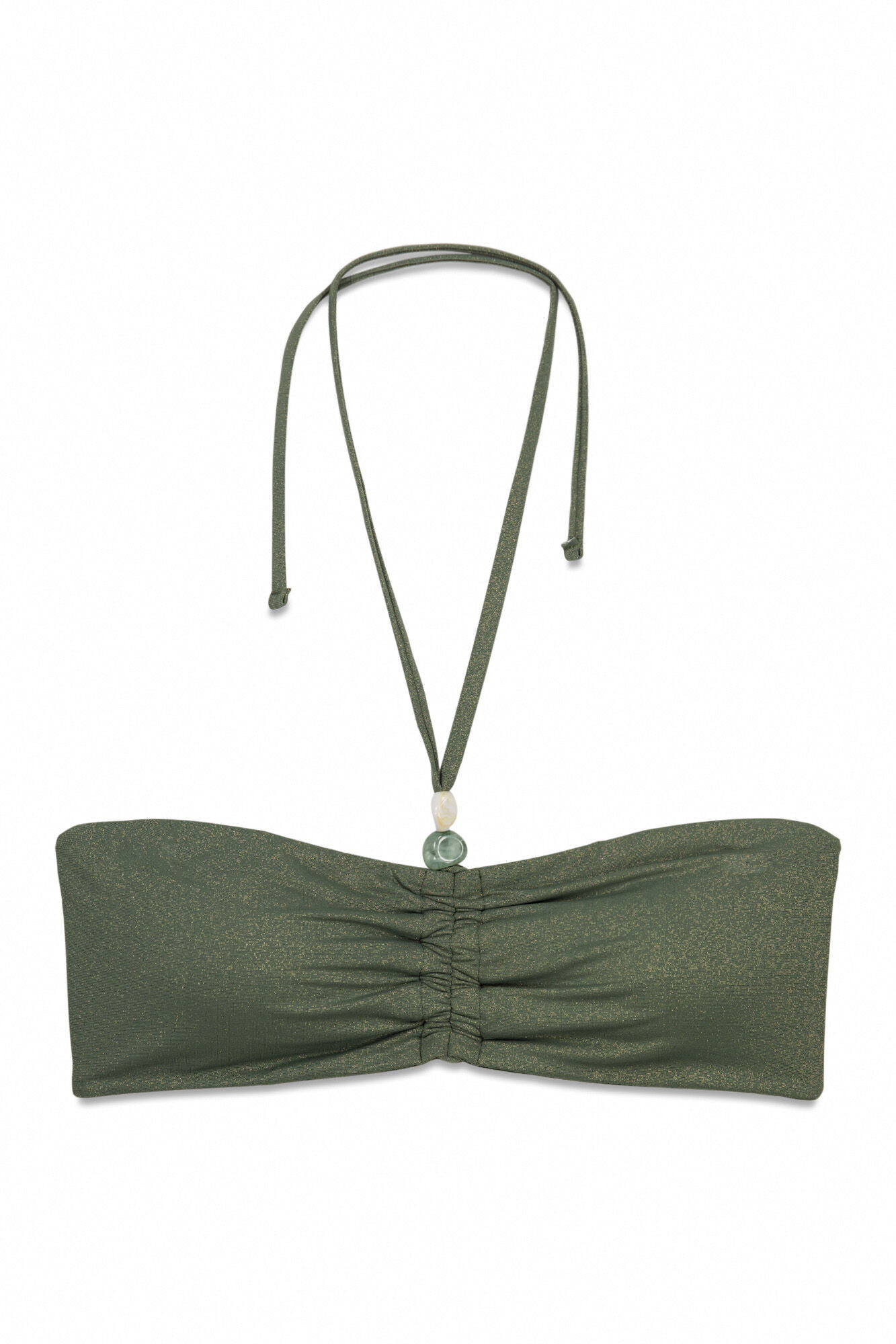 Cortefiel Top de bikini bandeau Kaki