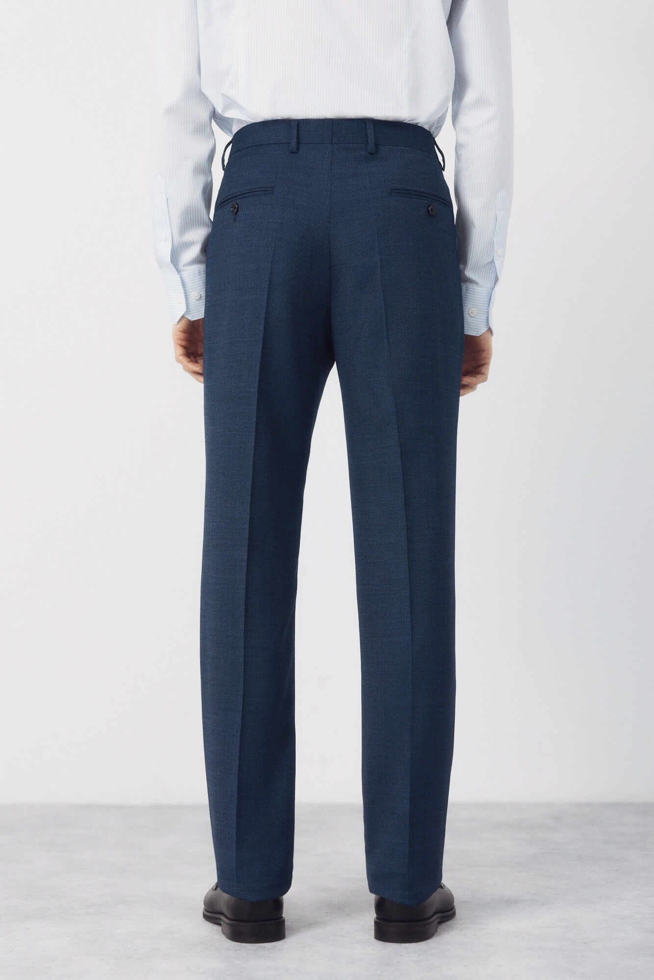 Cortefiel Pantal&oacute;n de traje ojo de perdiz COOLMAX&reg; Azul oscuro