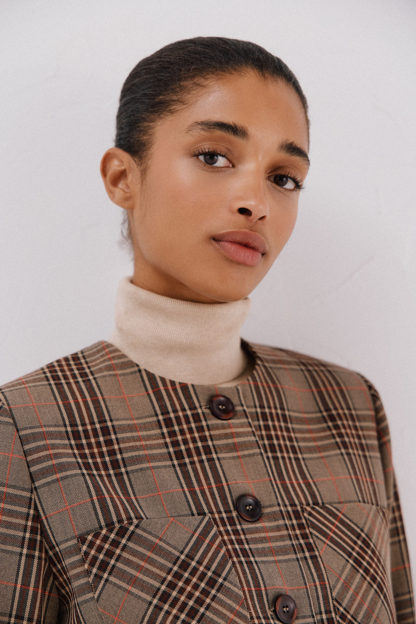 Cortefiel Chaqueta a cuadros Arena