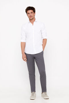Cortefiel Pantalón chino ligero slim fit Gris