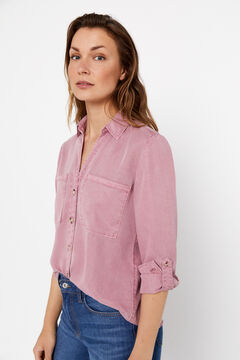Cortefiel Camisa Cargo 100% Tencel Arena