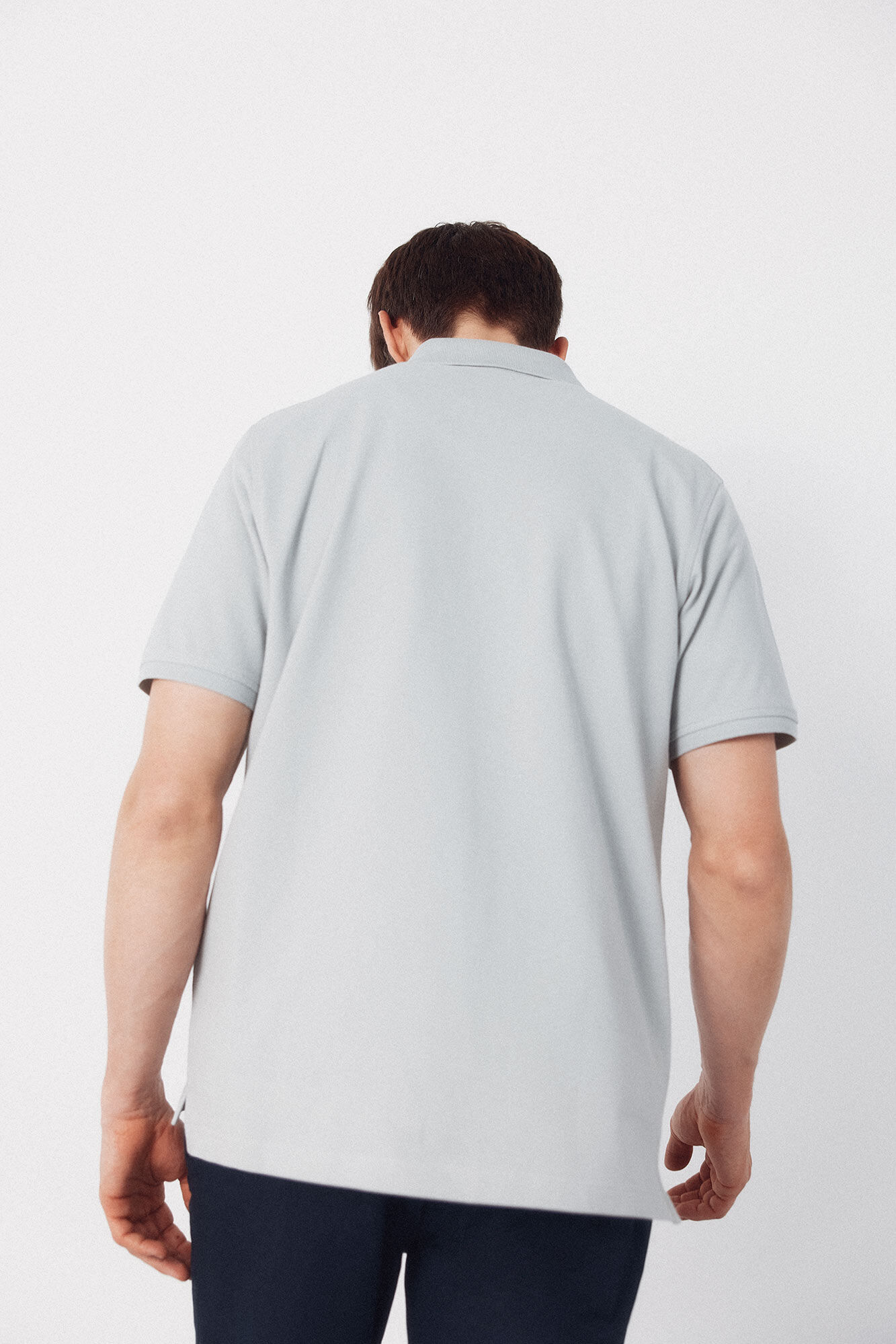 Cortefiel Polo b&aacute;sico piqu&eacute; Azul