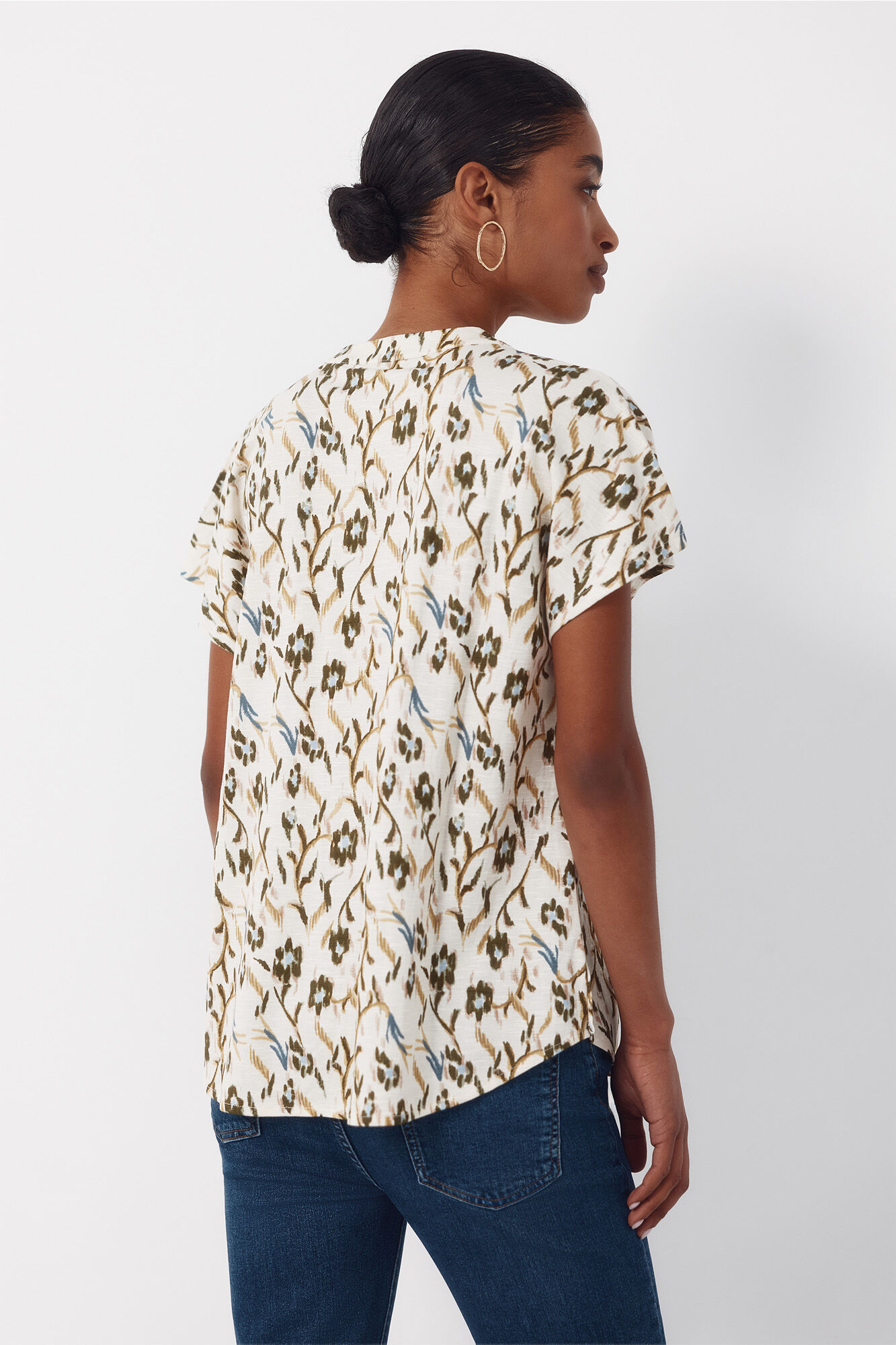 Cortefiel Blusa c&oacute;moda Estampado verde