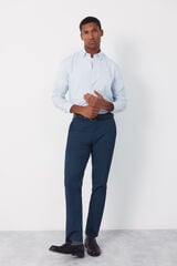 Cortefiel Pantal&oacute;n chino microprint regular Azul