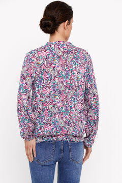 Cortefiel Blusa estampada elástica Estampado blanco