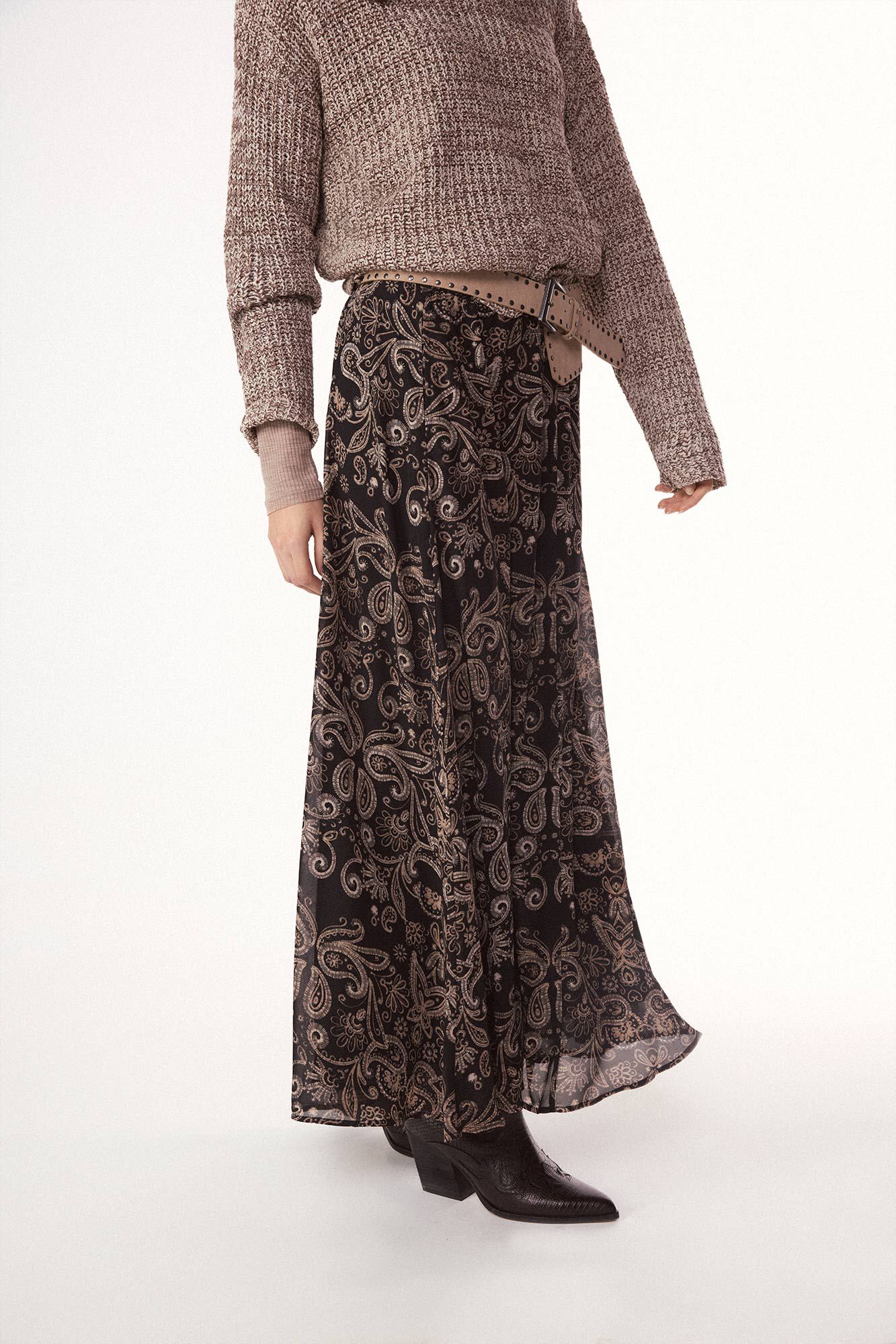 Slowlove Falda estampada con gomas Multicolor