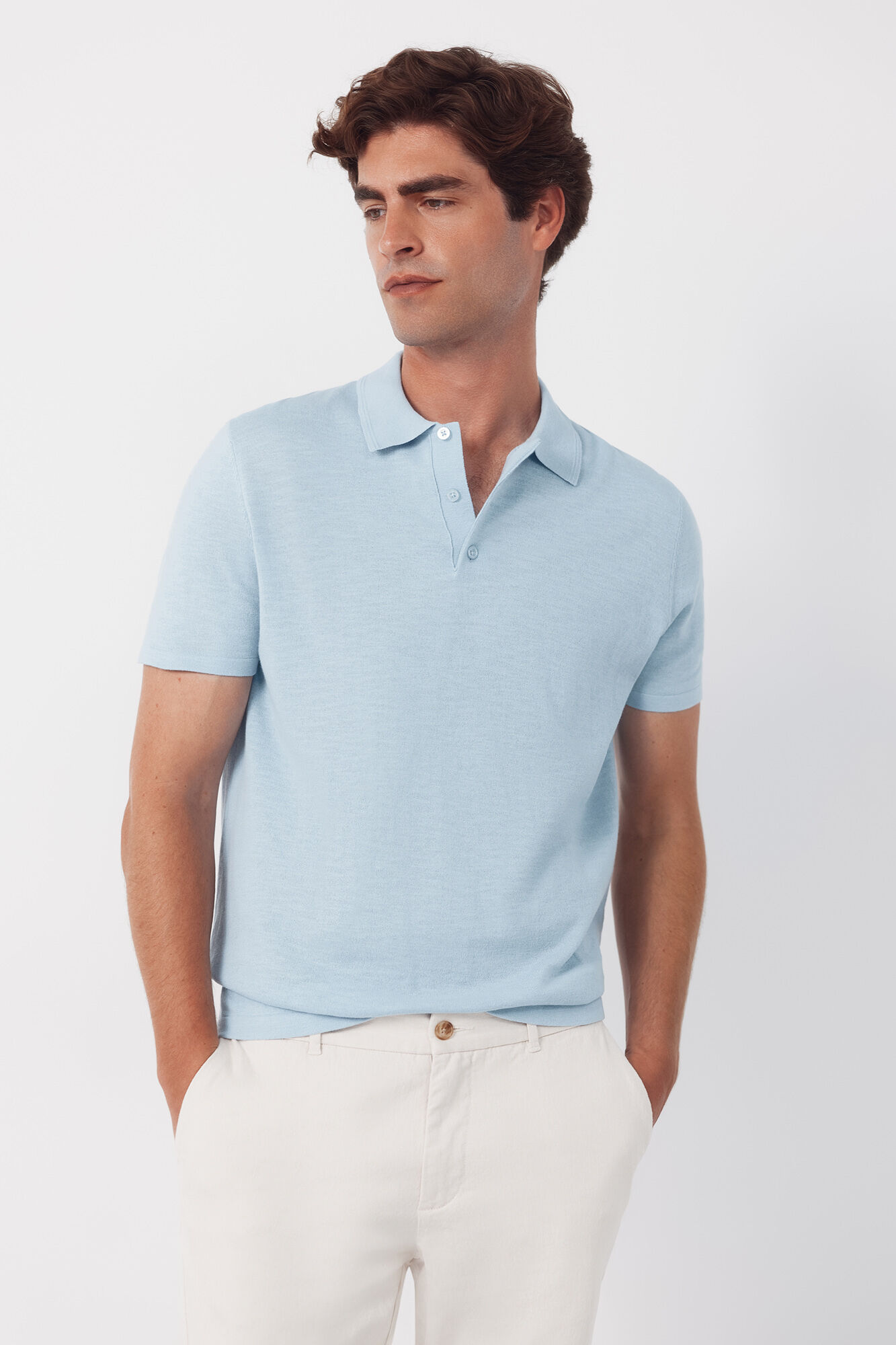 Cortefiel Jersey polo manga corta algod&oacute;n