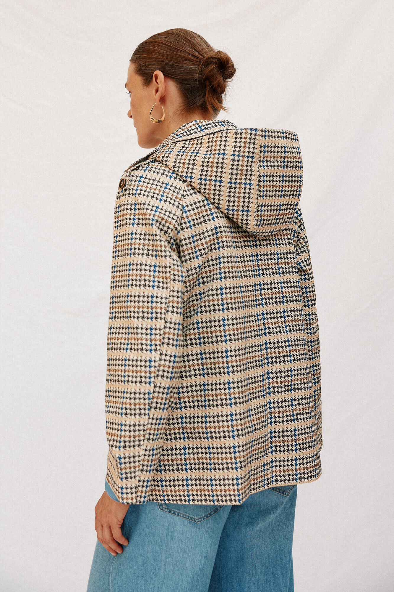 Cortefiel Gabardina corta de silueta con vuelo Multicolor