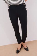 Cortefiel Legging de mujer de tejido Negro