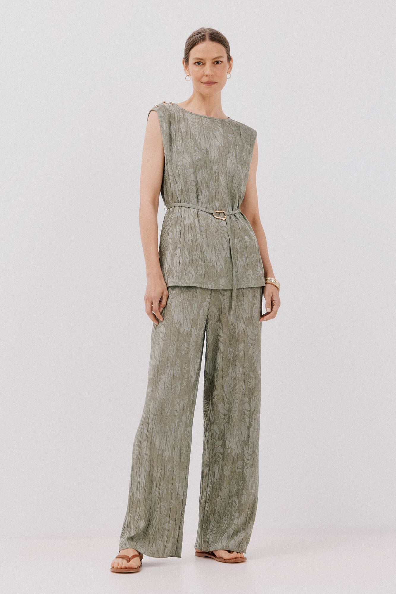 Cortefiel Pantal&oacute;n largo recto Kaki