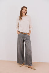 Cortefiel Jeans long palazzo  Gris oscuro