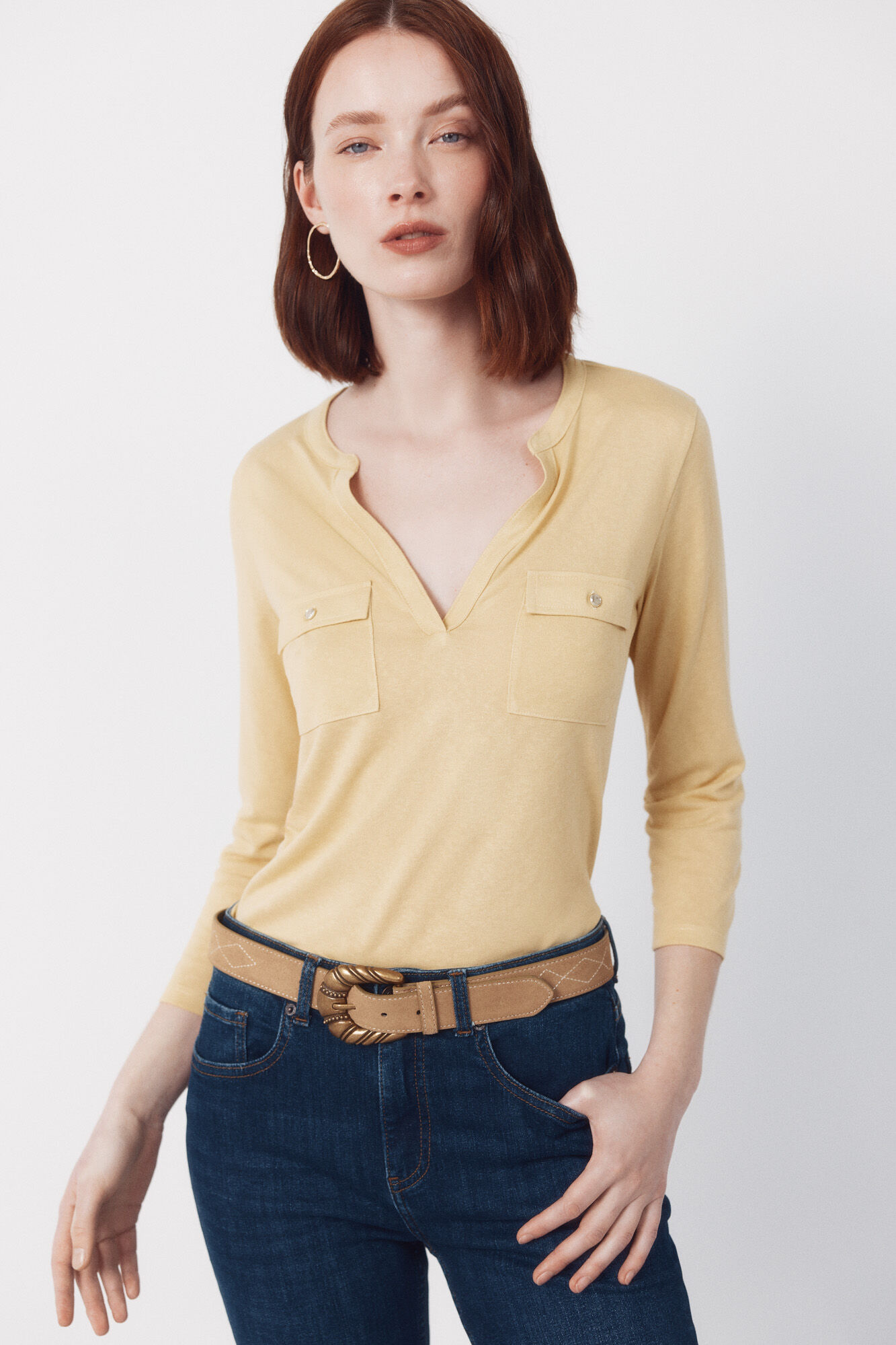 Cortefiel Playera con bolsillos