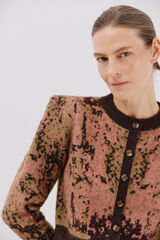 Cortefiel Chaqueta pliegue hombro Marr&oacute;n oscuro