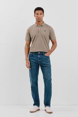 Cortefiel Polo básico piqué Kaki