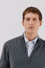 Cortefiel C&aacute;rdigan de algod&oacute;n con cashmere Gris