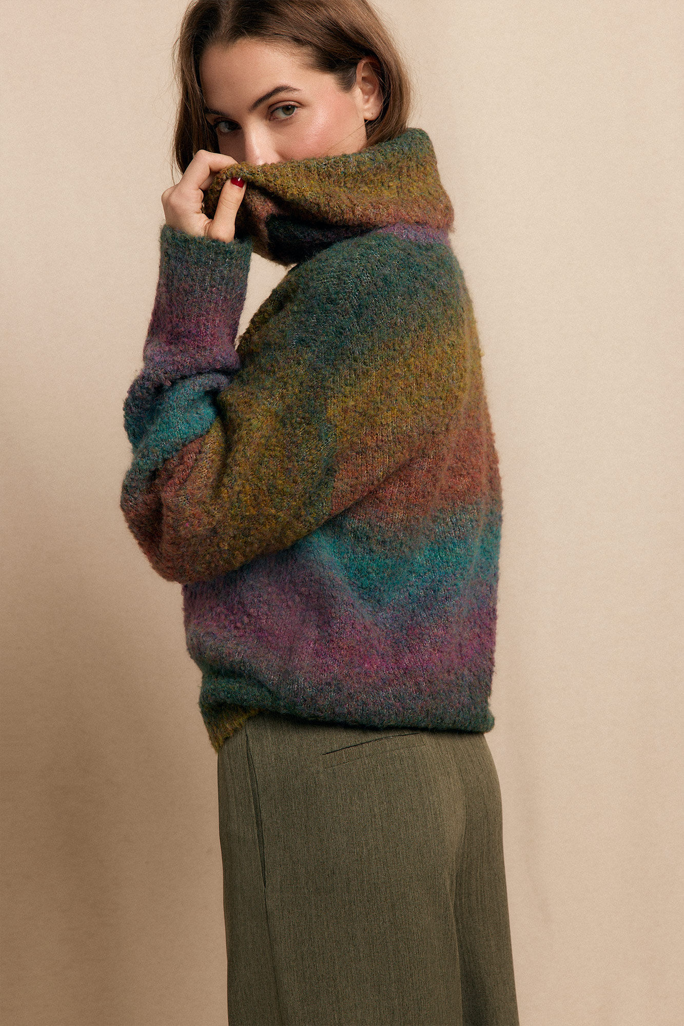 Slowlove Jersey cuello vuelto multicolor Multicolor