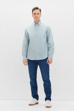 Cortefiel Camisa rayas coolmax Kaki