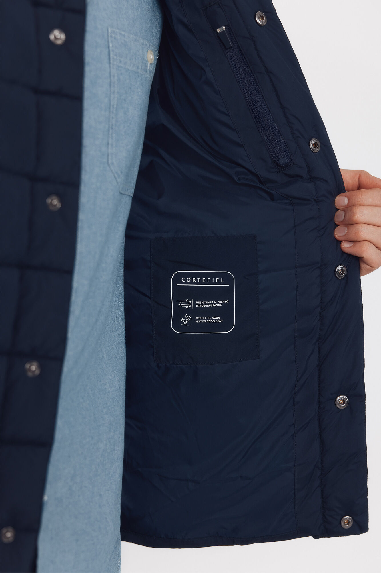 Cortefiel Sobrecamisa acolchada ultralight Azul marino