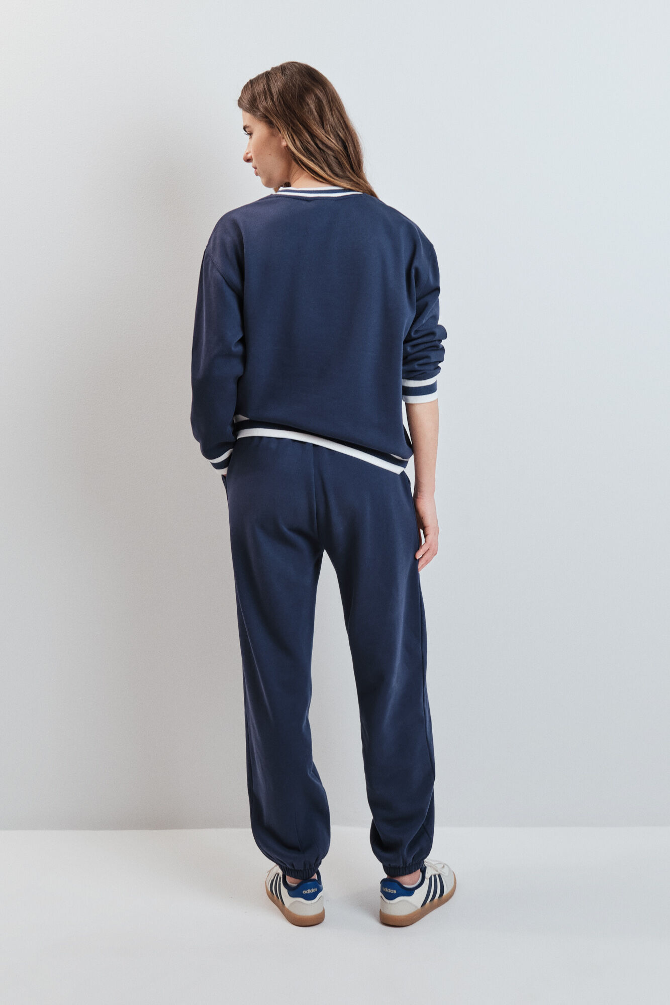 Dash and Stars Pantal&oacute;n recto de felpa azul azul