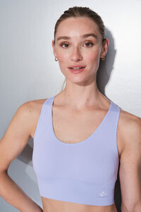 Dash and Stars Brasier deportivo reversible lila y blanco