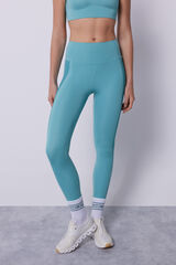 Dash and Stars Legging 4D STRETCH crop bicolor verde