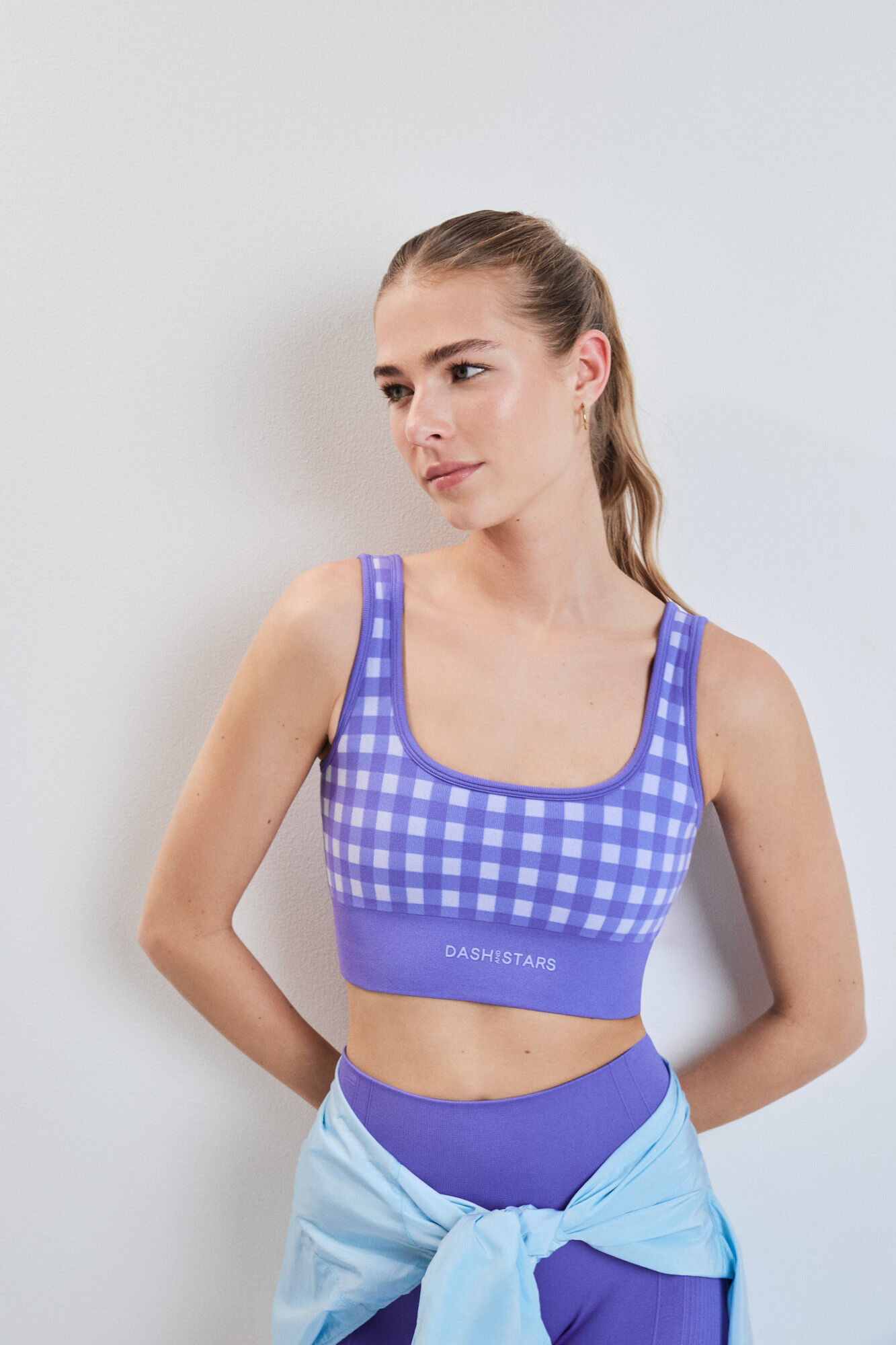Dash and Stars Brasier deportivo SEAMLESS COMFORT vichy azul