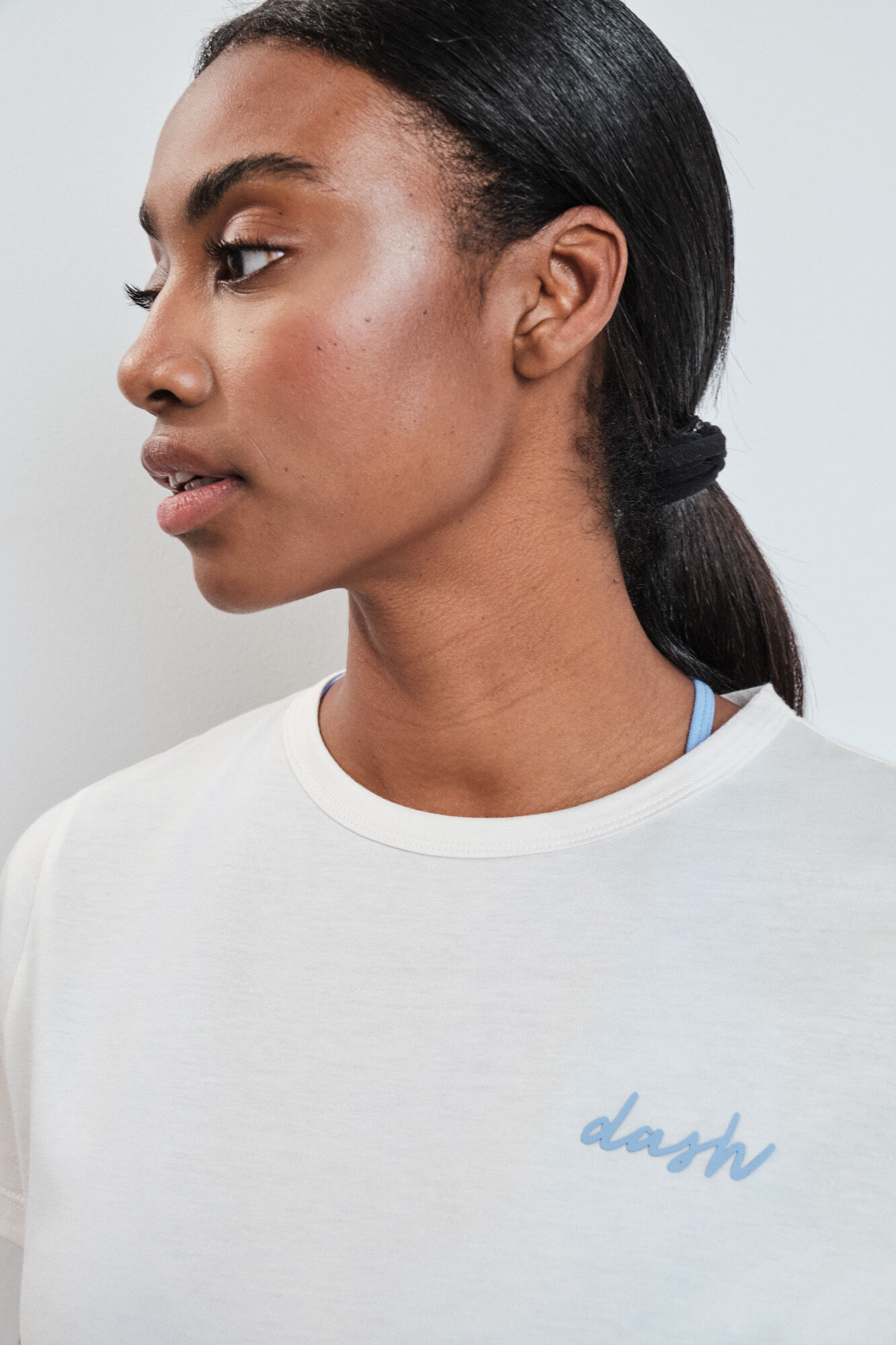 Dash and Stars Playera manga corta extra suave blanca