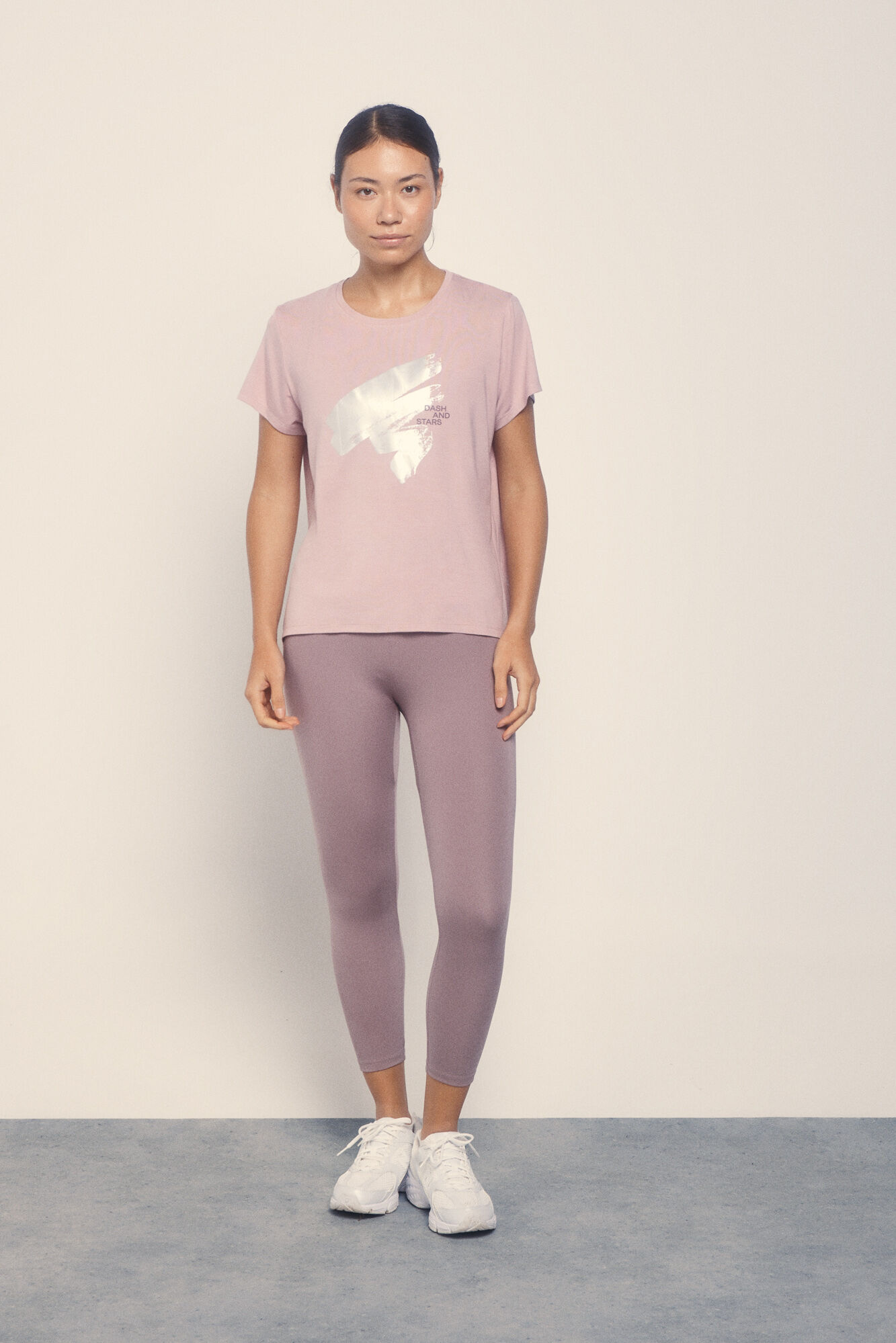 Dash and Stars Camiseta extra suave modal rosa rosa