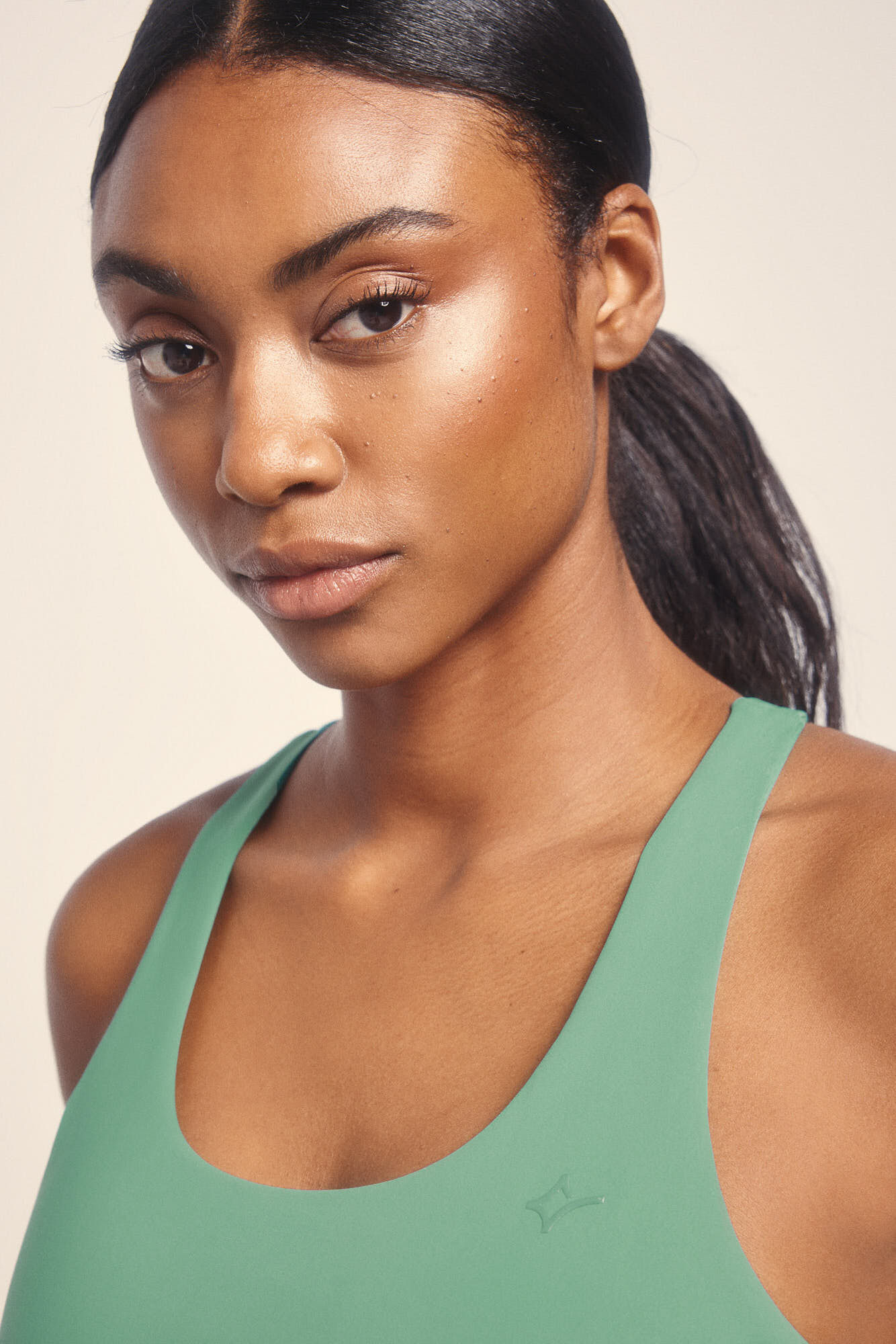 Dash and Stars Camiseta sin mangas entallada verde verde