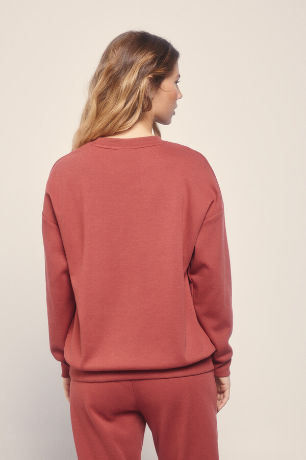 Dash and Stars Sudadera felpa piqué granate púrpura