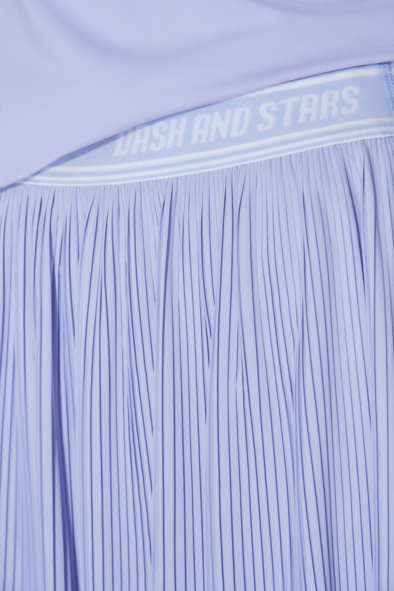 Dash and Stars Falda plisada lila con forro de malla morado/lila