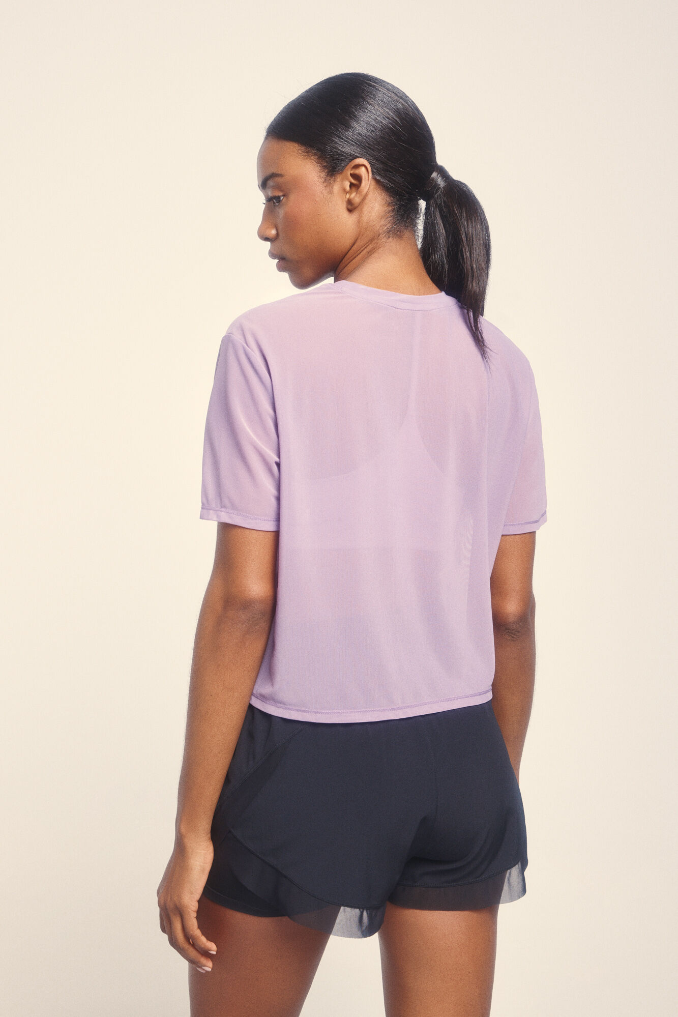 Dash and Stars Camiseta manga corta mesh lila morado/lila