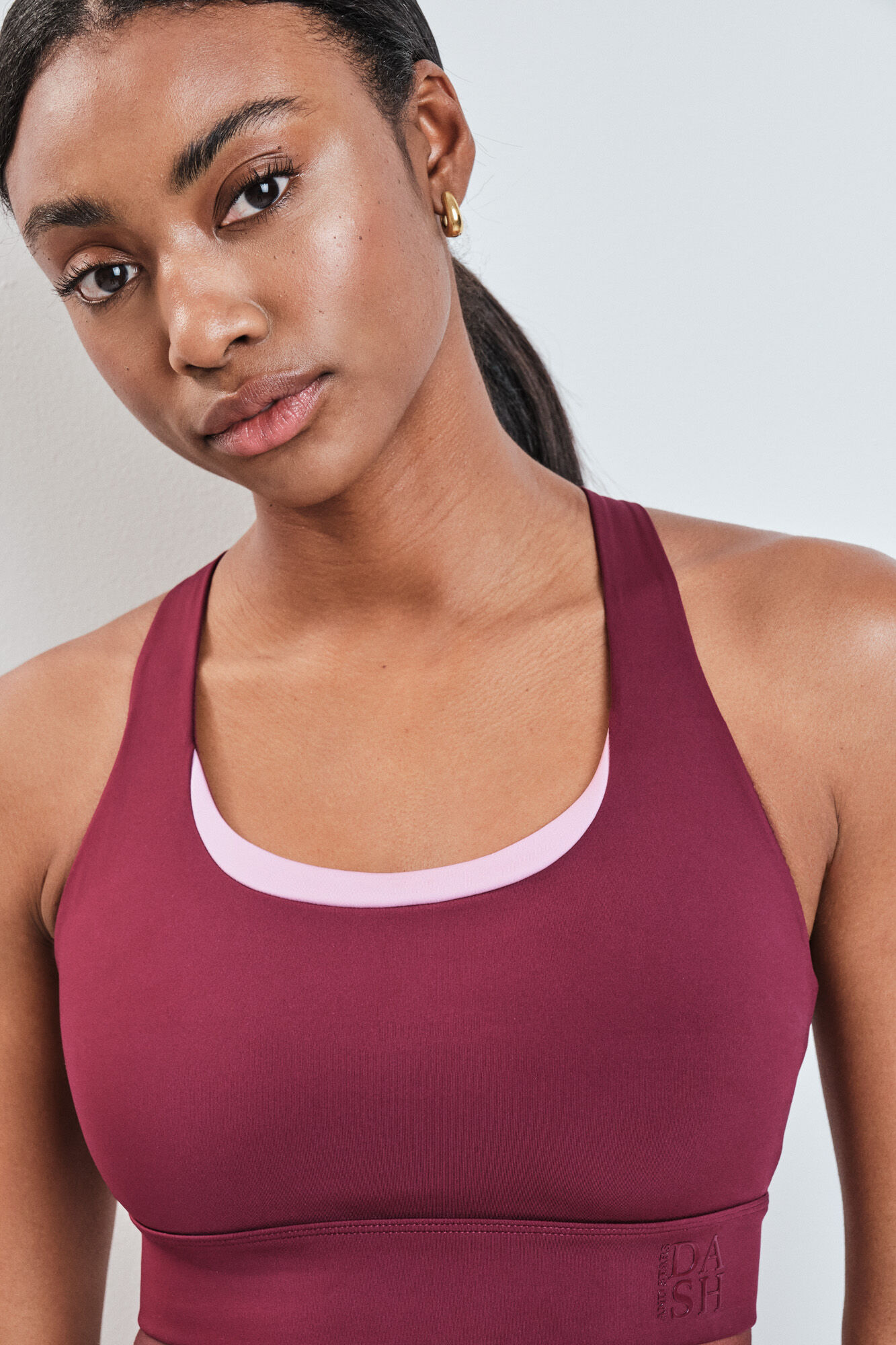 Dash and Stars Brasier deportivo 4D STRETCH vino p&uacute;rpura