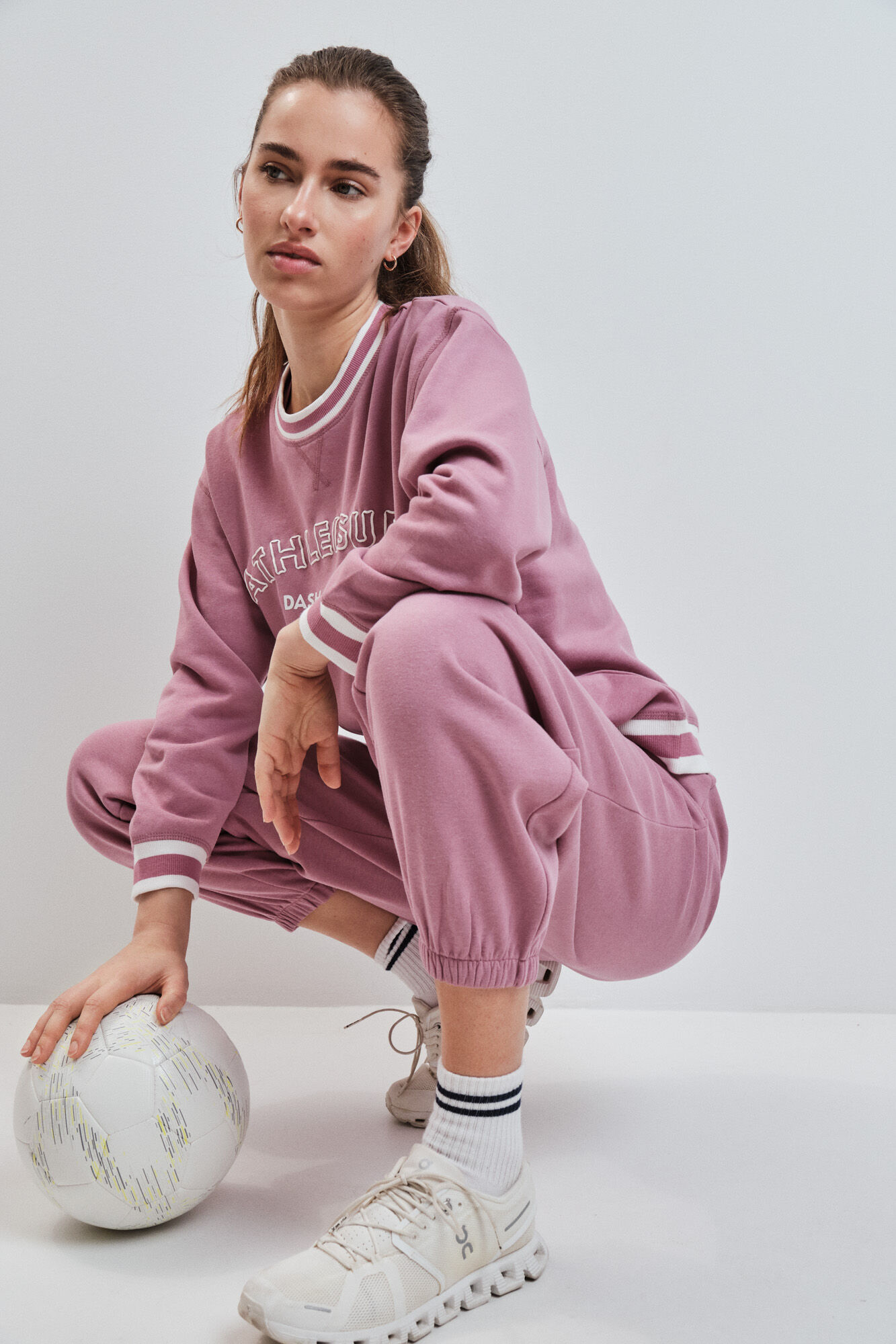 Dash and Stars Pantal&oacute;n recto de felpa rosa rosa