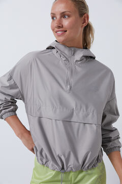Dash and Stars Chamarra canguro wind resistant gris
