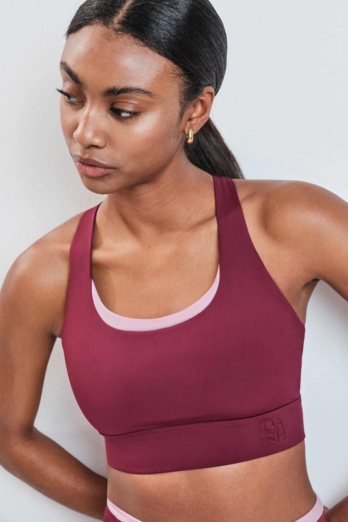 Dash and Stars Brasier deportivo 4D STRETCH vino p&uacute;rpura