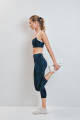 Dash and Stars Leggings capri estampados 4D STRETCH verdes verde