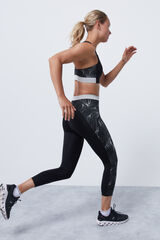 Dash and Stars Leggings crop reflectantes 4D Stretch gris