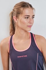 Dash and Stars Playera ajustada sin mangas gris gris