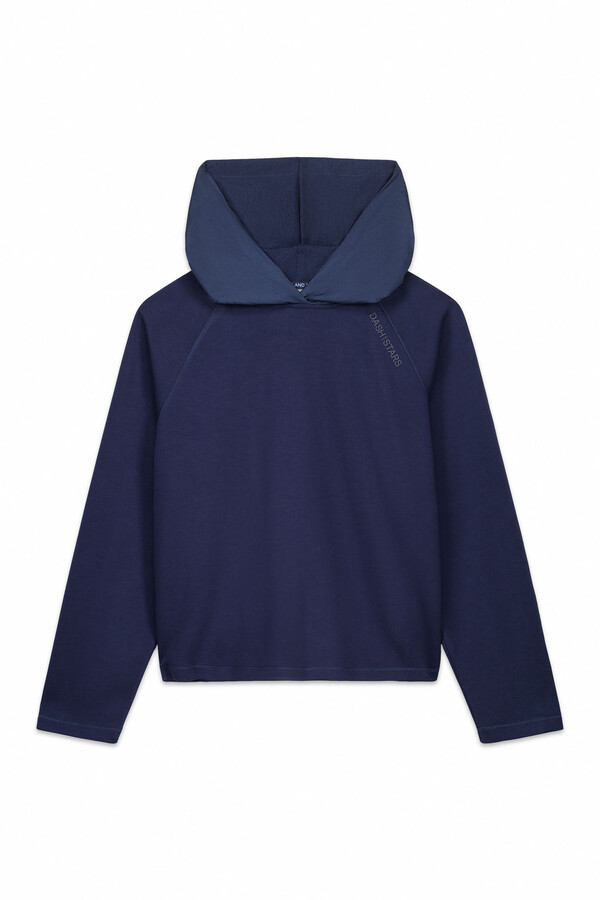Dash and Stars Sudadera azul oscuro de soft touch azul