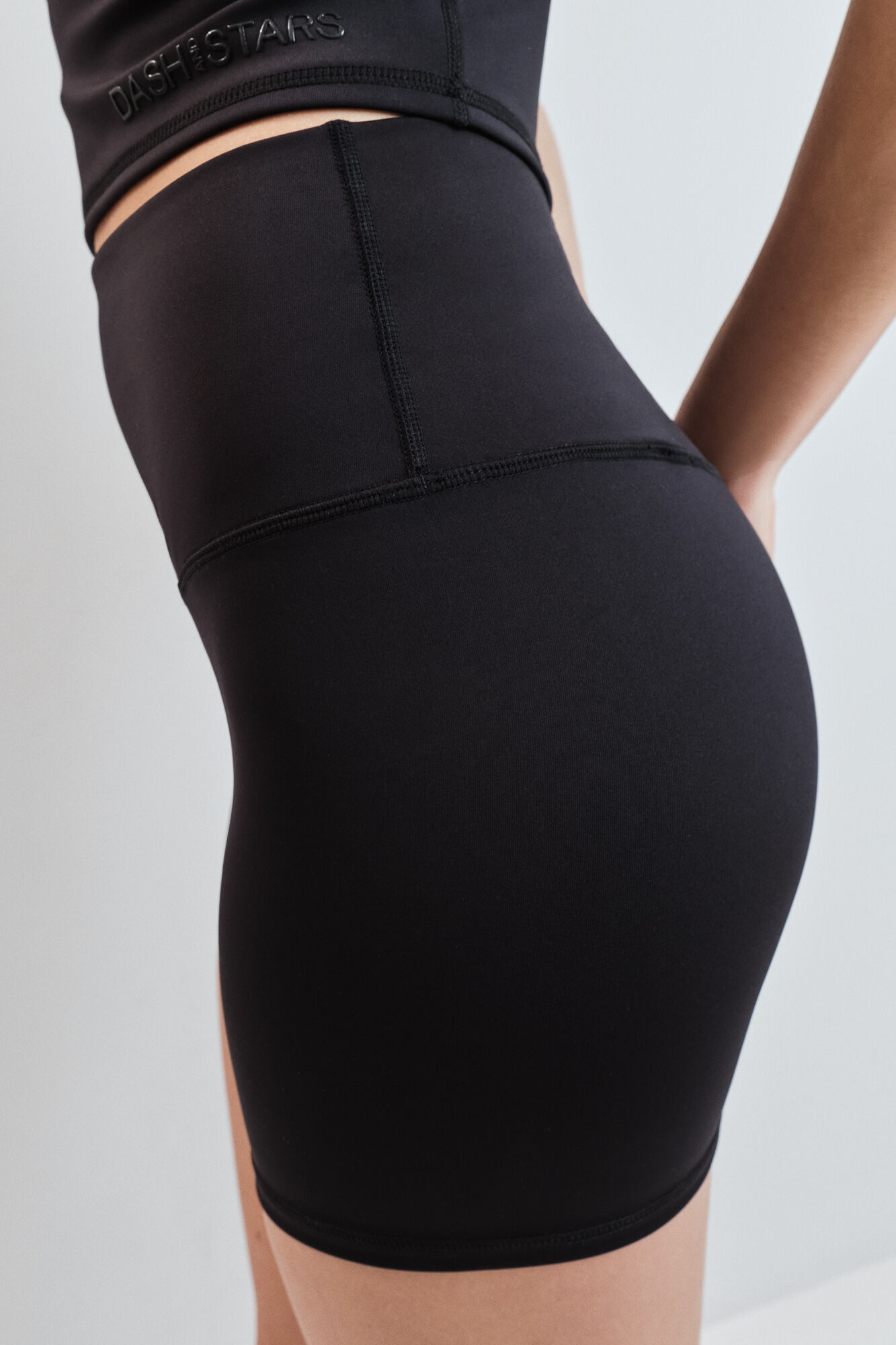 Dash and Stars Leggings cortos 4D STRETCH negros negro