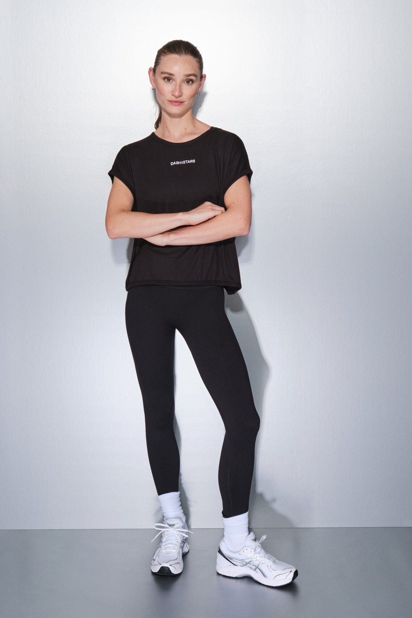 Dash and Stars Playera negra de tejido extra suave negro