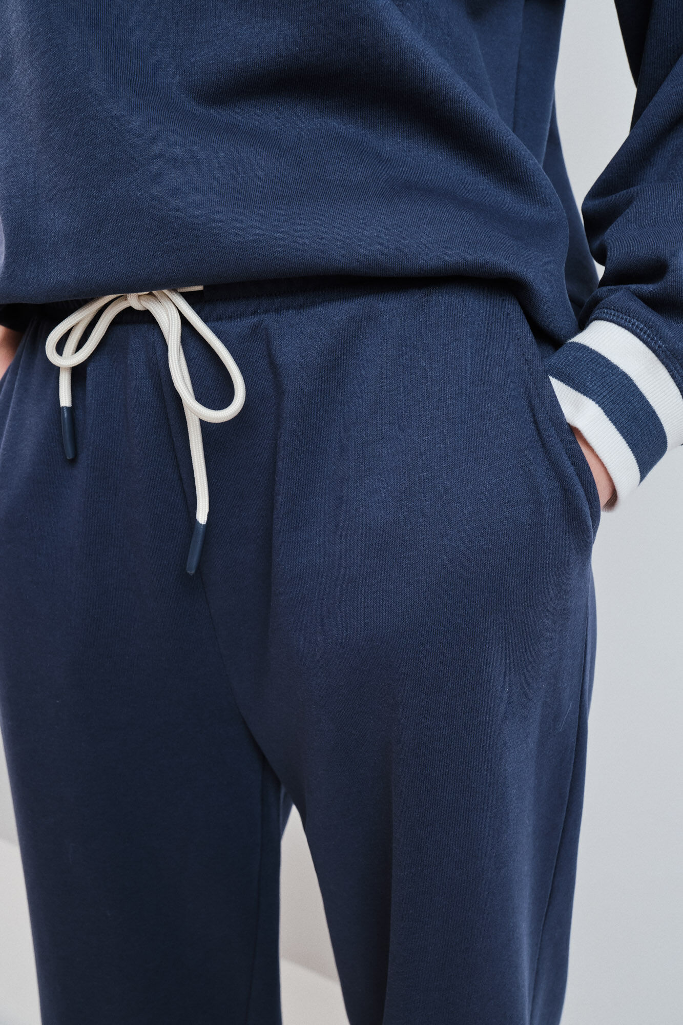 Dash and Stars Pantal&oacute;n recto de felpa azul azul