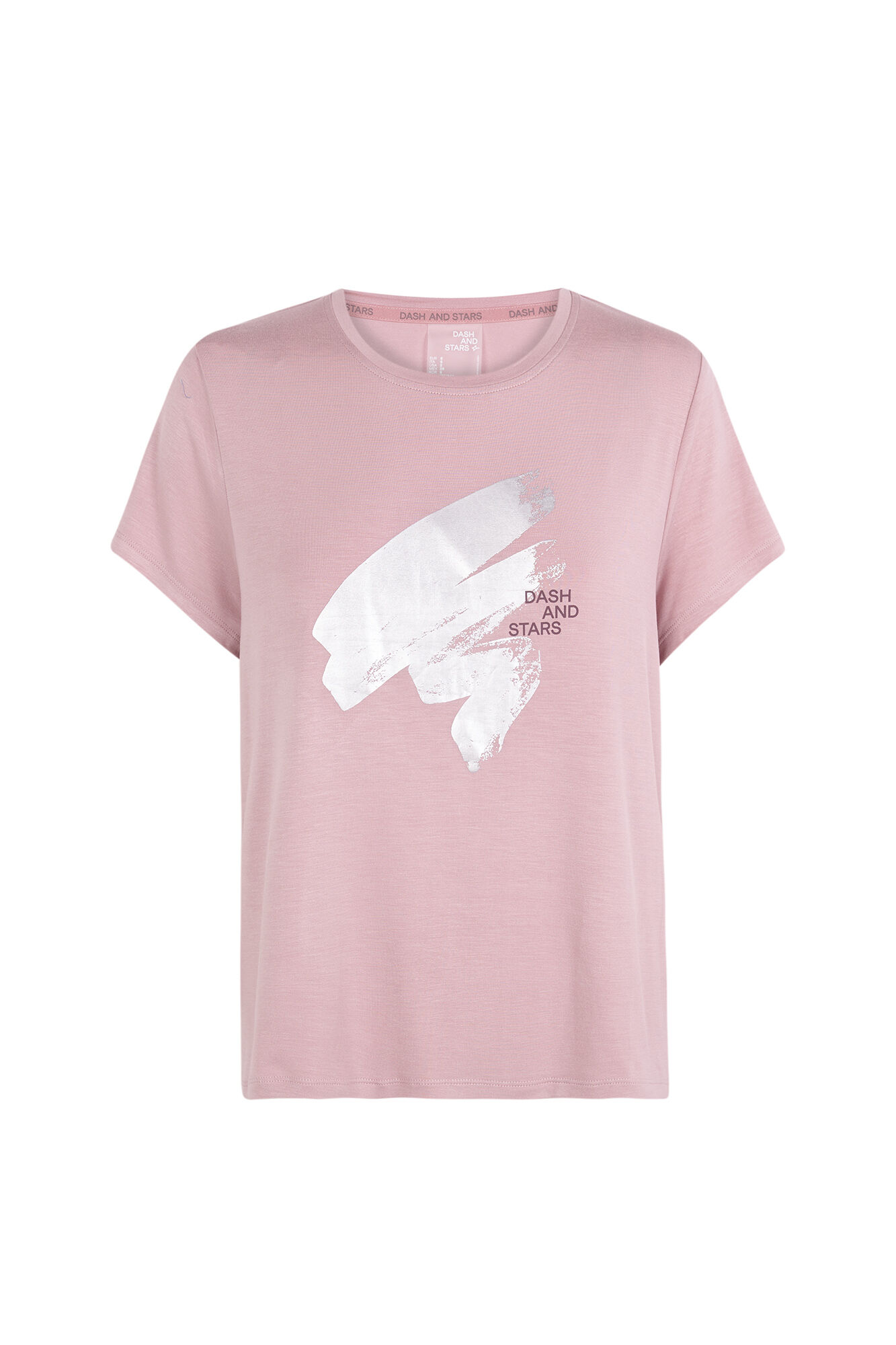 Dash and Stars Camiseta extra suave modal rosa rosa
