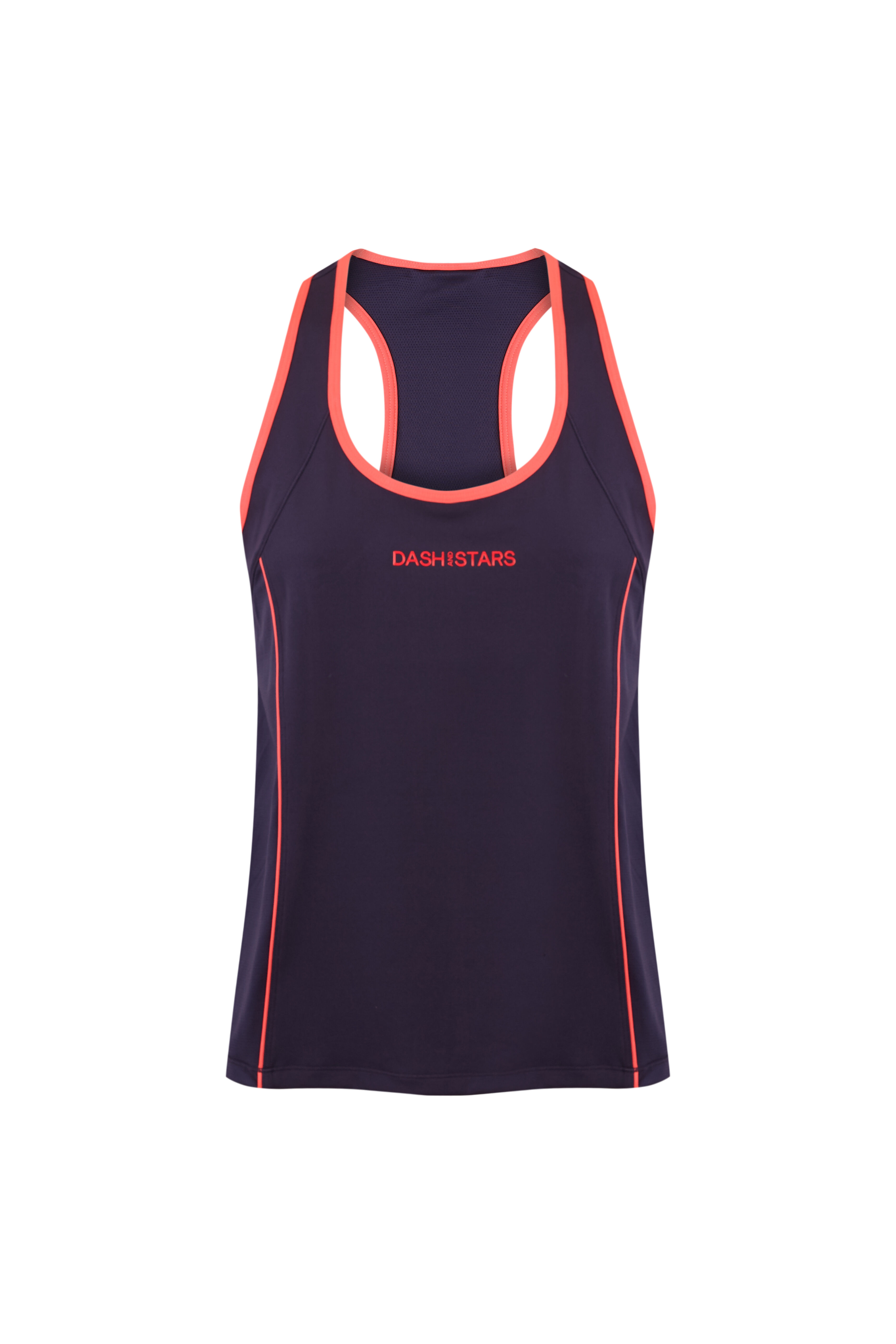 Dash and Stars Playera ajustada sin mangas gris gris