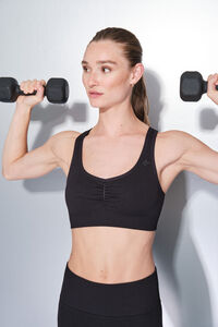 Dash and Stars Brasier deportivo negro SIN COSTURAS FIT