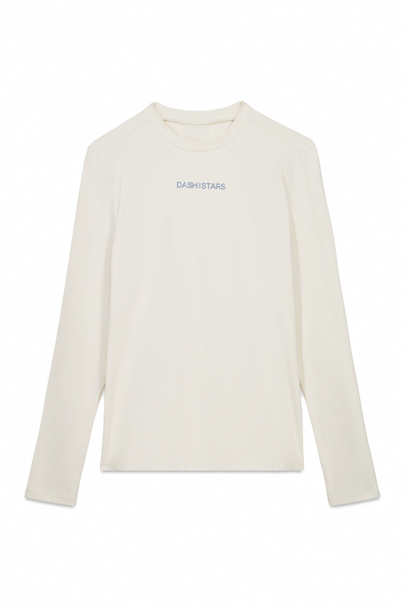 Dash and Stars Playera blanca de manga larga beige