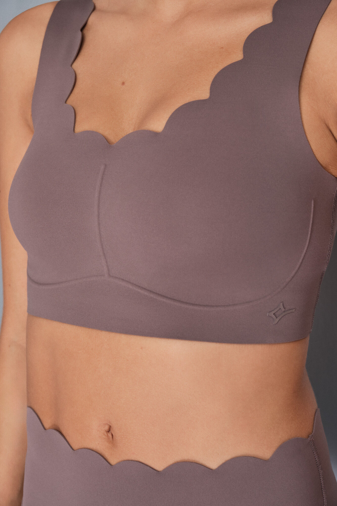 Dash and Stars Brasier deportivo marr&oacute;n COMPRESIVO caf&eacute;