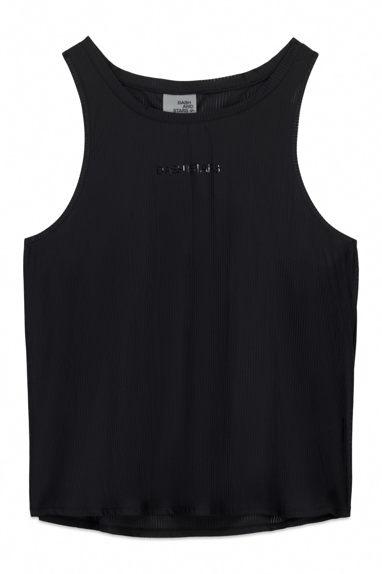 Dash and Stars Playera negra con cuello halter negro
