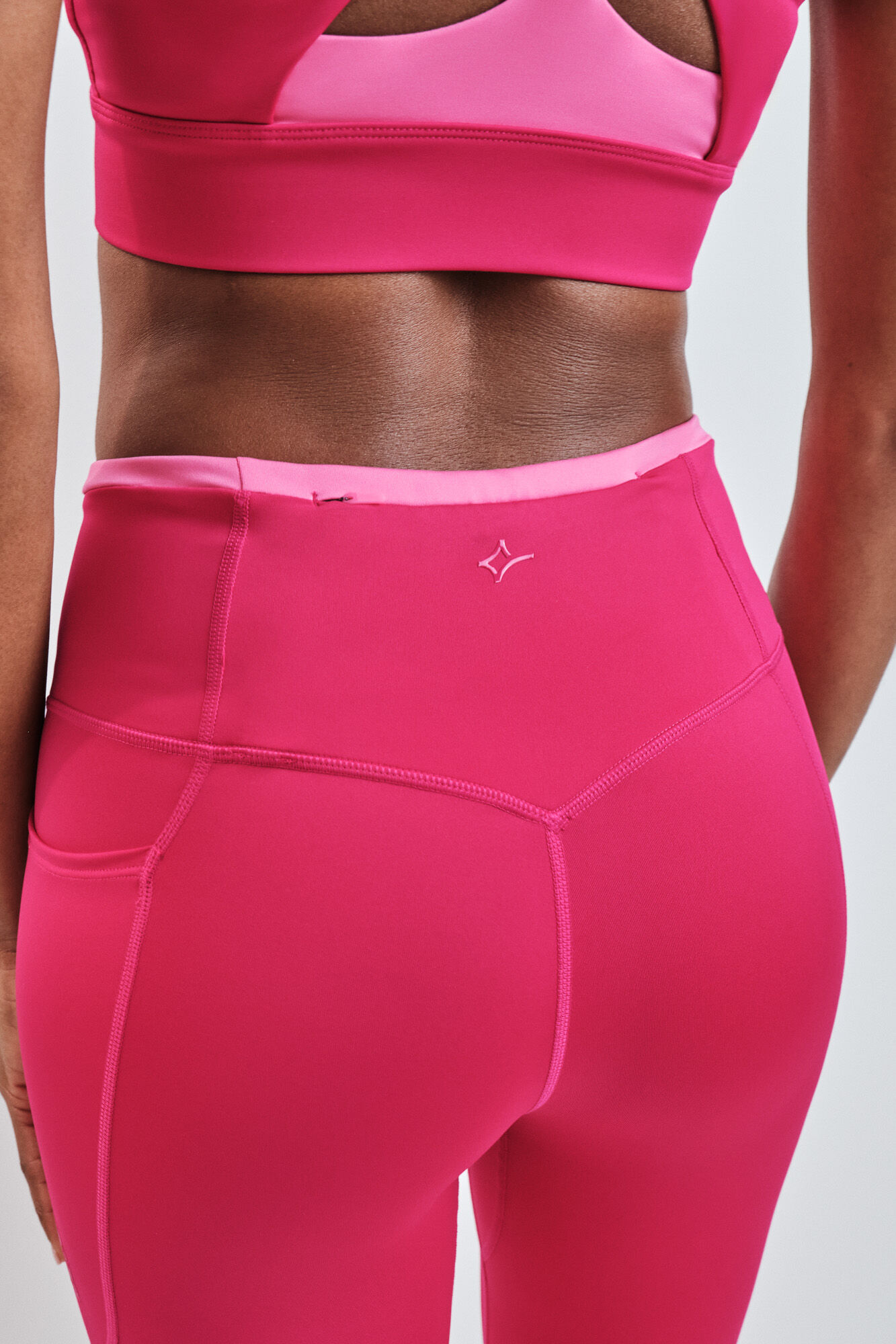 Dash and Stars Leggings cortos 4D STRETCH rosa rosa